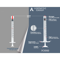 1ml Luer Lock Syringe "LOW DEAD SPACE"