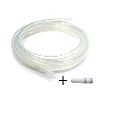 Tubo de silicona Ø12x7mm - 2m + Racor de conexión para jarra