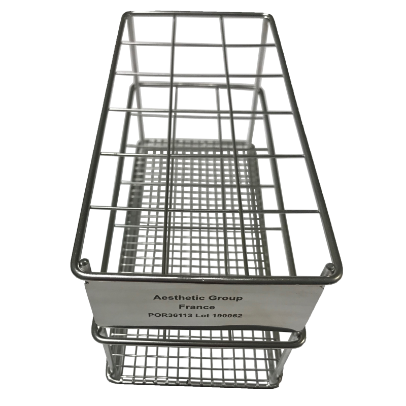 Stainless steel rack 6 x 3 (1ml/50ml syringes) - 21.5x10.5x11.3cm