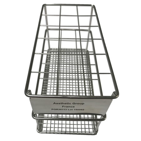 Stainless steel rack 6 x 3 (1ml/50ml syringes) - 21.5x10.5x11.3cm