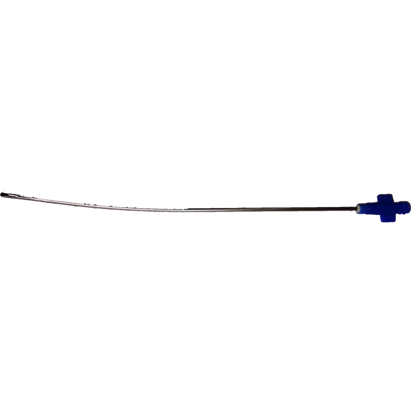 Adipose tissue (fat) Reinjection curved cannula - Ø3mmx250mm - 1 hole spatula