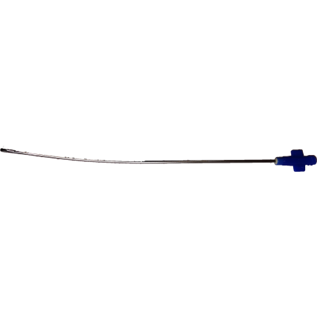 Adipose tissue (fat) Reinjection curved cannula - Ø3mmx250mm - 1 hole spatula