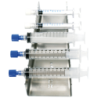 Support inox pour 5 seringues